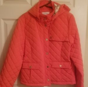 NWT pumpkin orange quilted jacket